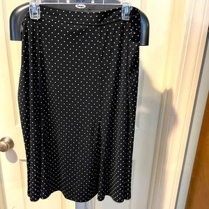 Black polka dot skirt
